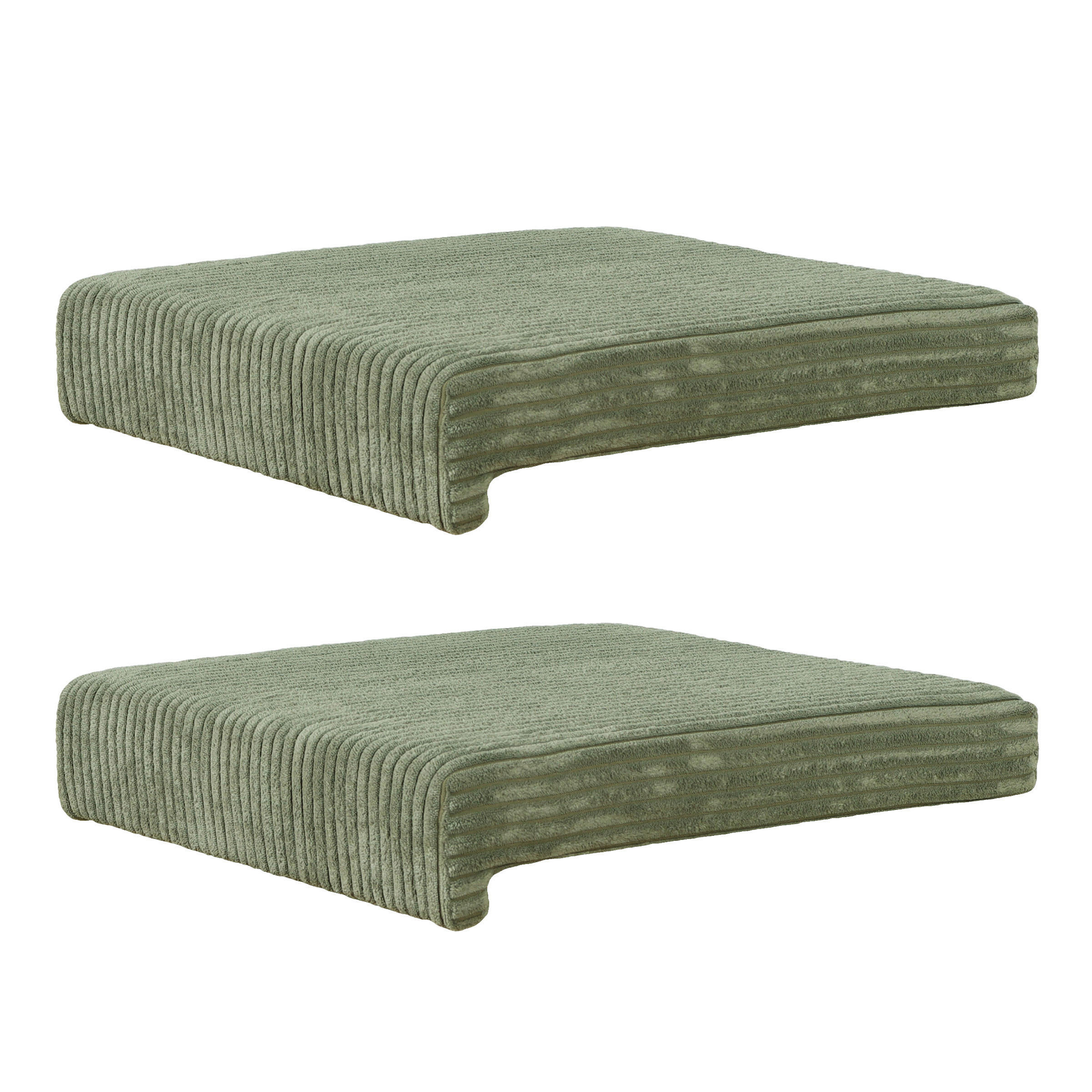 KLEMMKISSEN 2er Set 40/35/38/5/8 cm  - Salbeigrün, Basics, Textil (40/35/38/5/8cm)