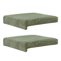 KLEMMKISSEN 2er Set 40/35/38/5/8 cm  - Salbeigrün, Basics, Textil (40/35/38/5/8cm)