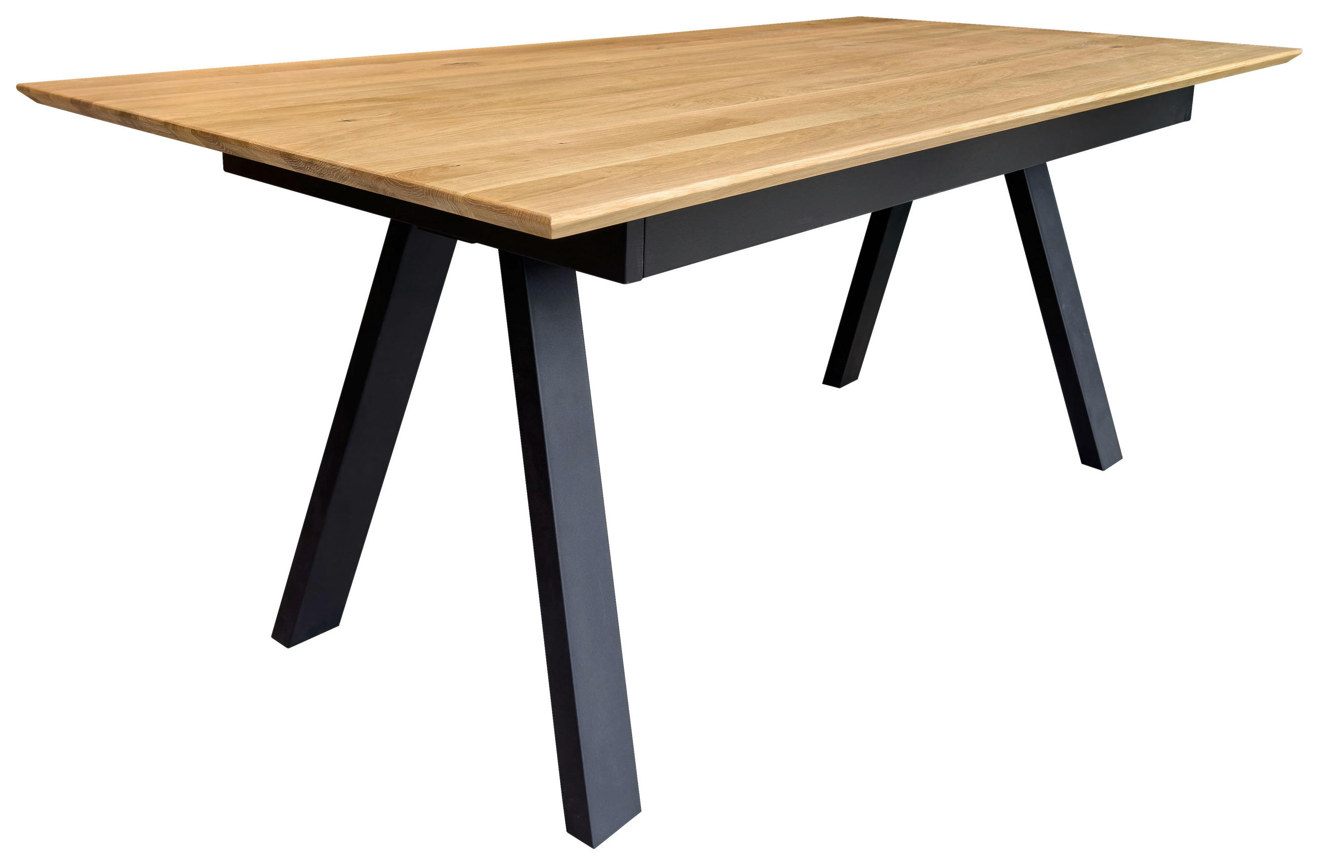 ÉTKEZŐASZTAL - barna/fekete, Natur, fa/fém (160/90/75cm) - Livetastic