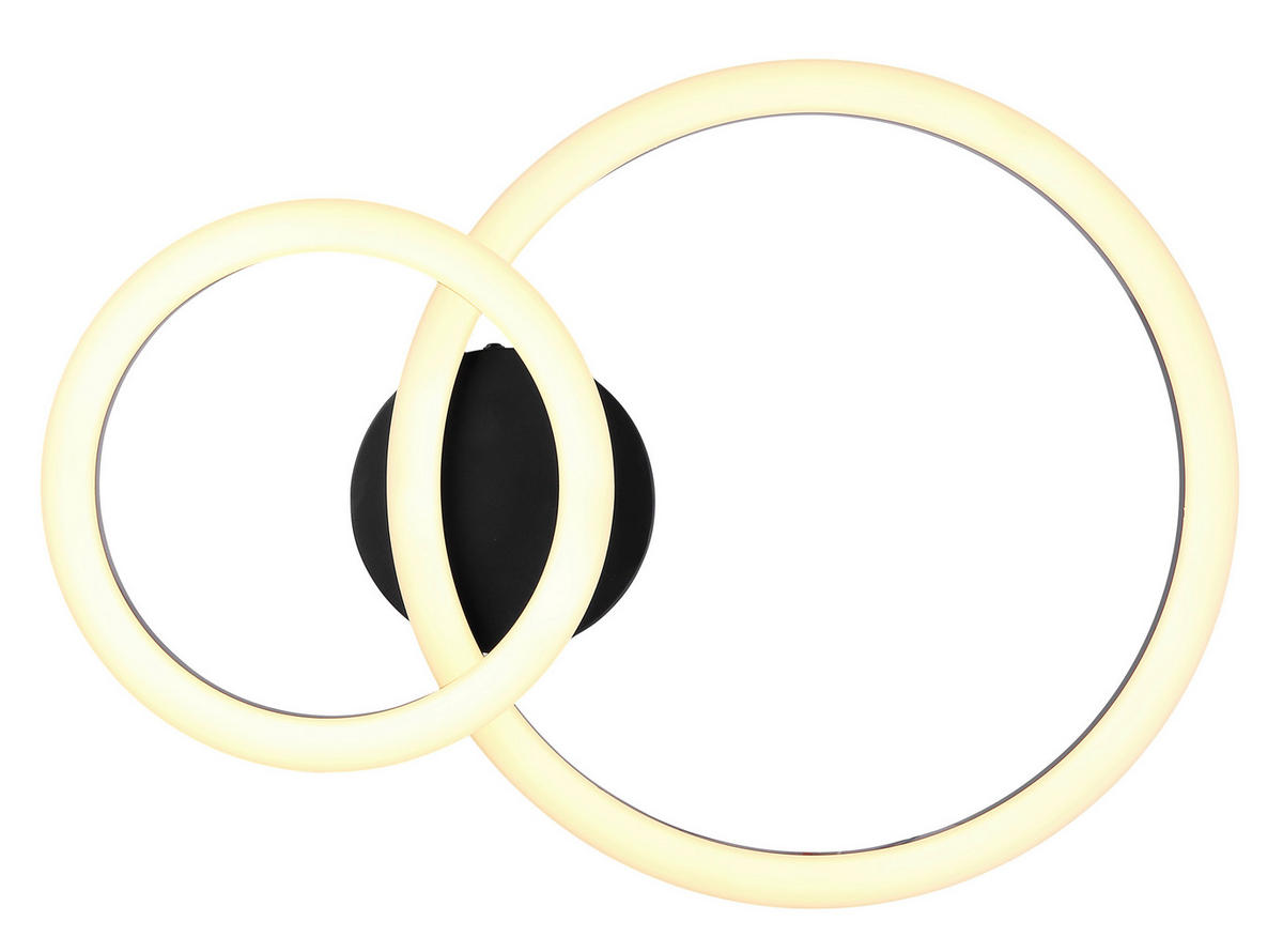 STROPNA LED-SVETILKA   //3000 K/230 V/ - črna/opal, kovina/umetna masa (42/30/7cm) - Globo