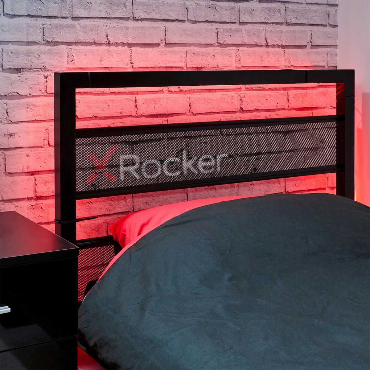 METALLBETT 90/190 cm  in Schwarz  - Schwarz, MODERN, Metall (90/190cm) - X Rocker