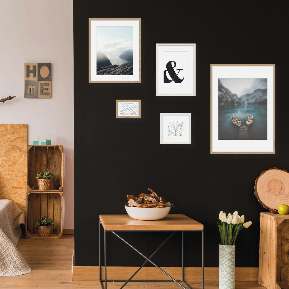 BILDERRAHMEN 15/20/3 cm  - Schwarz, Basics, Glas/Holz (15/20/3cm)