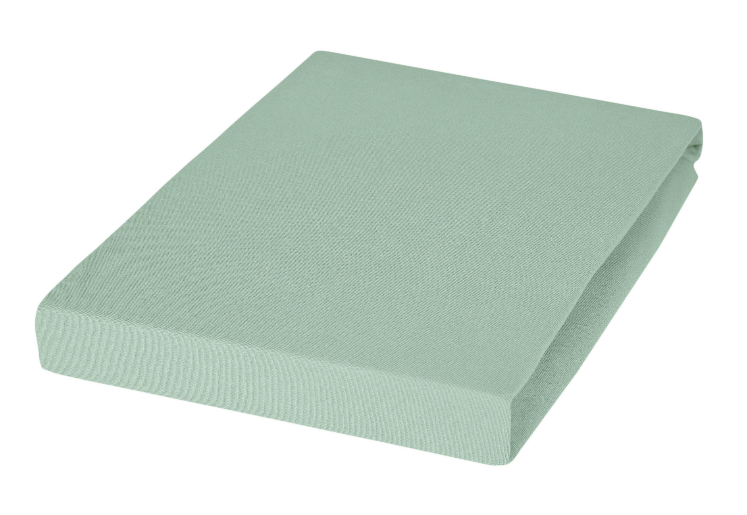 SPANNBETTTUCH Jersey  - Salbeigrün, Basics, Textil (100/200cm) - Janine