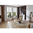 RELAXSESSEL in Leder Greige  - Edelstahlfarben/Greige, Design, Leder/Metall (78/112/85cm) - Cantus