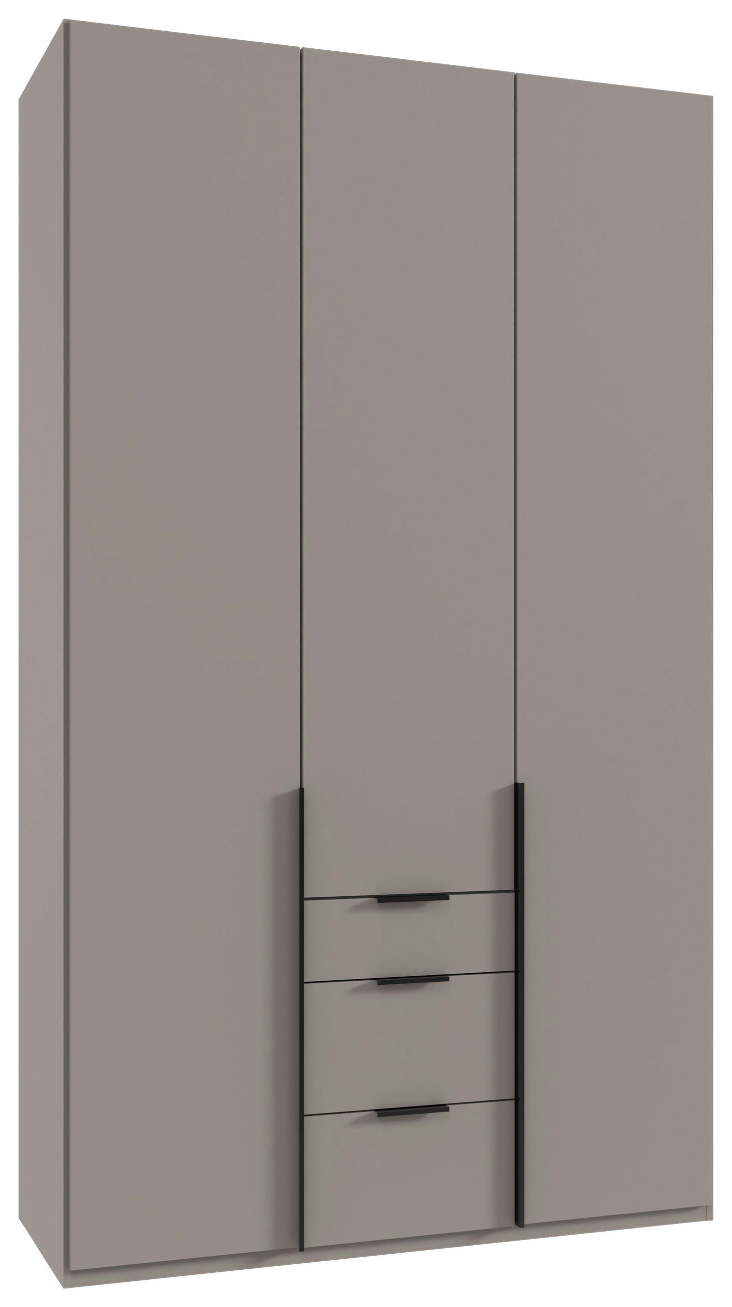 DREHTÜRENSCHRANK  in Grau, Sahara  - Schwarz/Grau, MODERN, Holzwerkstoff/Metall (135/236/58cm) - MID.YOU