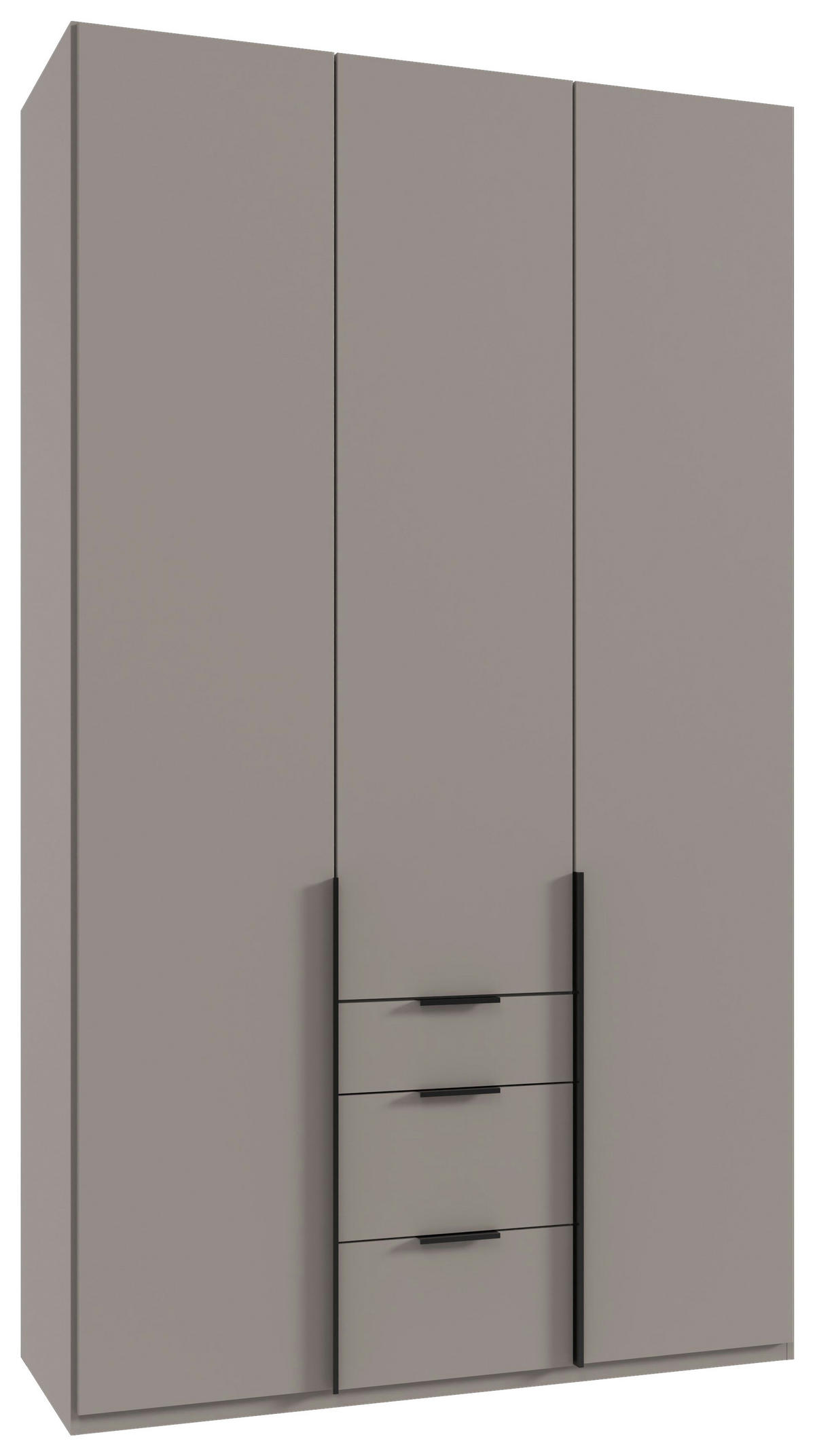 DREHTÜRENSCHRANK  in Grau, Sahara  - Schwarz/Grau, MODERN, Holzwerkstoff/Metall (135/236/58cm) - MID.YOU
