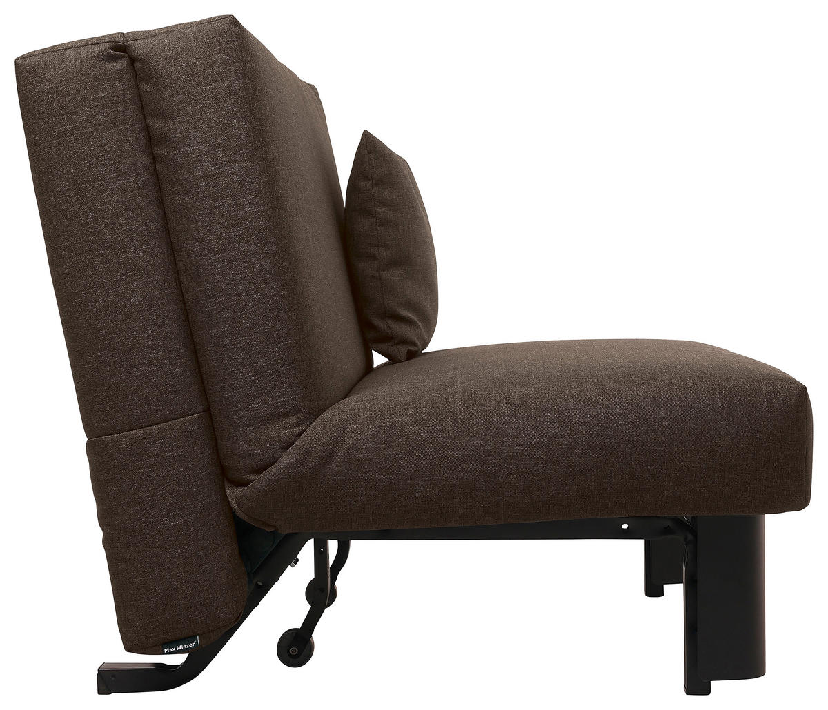 SCHLAFSOFA in Textil Braun  - Schwarz/Braun, Design, Textil/Metall (145/84/100cm) - Max Winzer