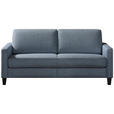 SCHLAFSOFA  in Webstoff Blau, Grau  - Blau/Schwarz, Design, Holz/Textil (184/87/102cm) - Dieter Knoll