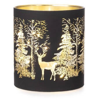LED-WINDLICHT - Schwarz, LIFESTYLE, Glas (10/9cm) - X-Mas