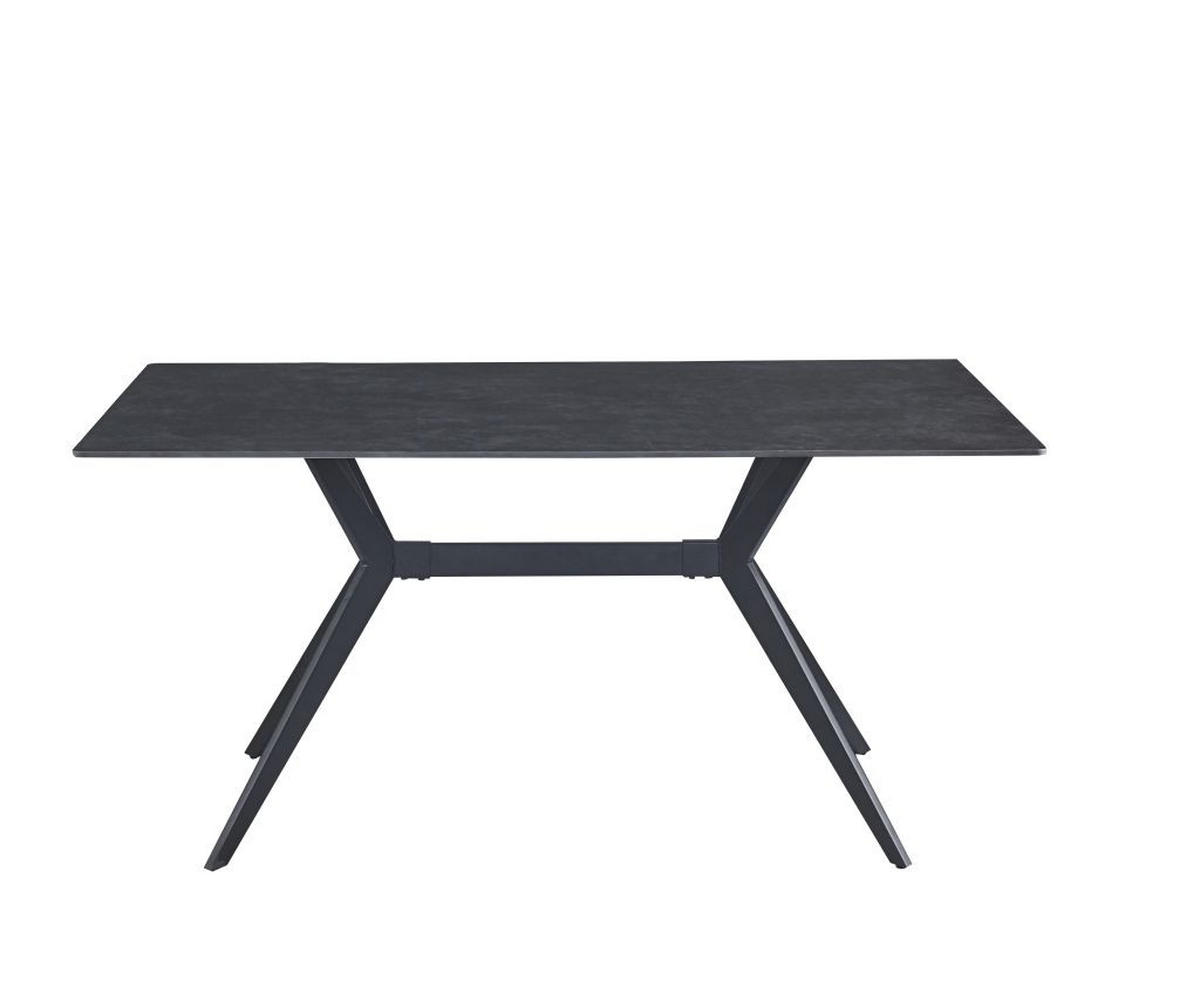 STOL ZA BLAGOVAONICU  siva  metal, keramika      - siva/crna, Basics, metal/keramika (160/76/90cm) - Novel