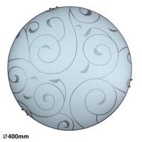 STROPNÍ SVÍTIDLO, 40/8/40 cm - Basics, kov/sklo (40/8/40cm)