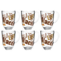 GLÄSERSET Napoli 6-teilig  - Transparent/Beige, KONVENTIONELL, Glas (380ml) - Leonardo