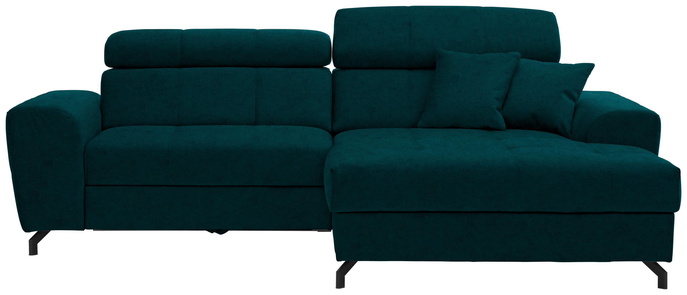 ROHOVÁ SEDAČKA, textil, petrolej - petrolej/černá, Design, kov/textil (267/181cm) - Carryhome