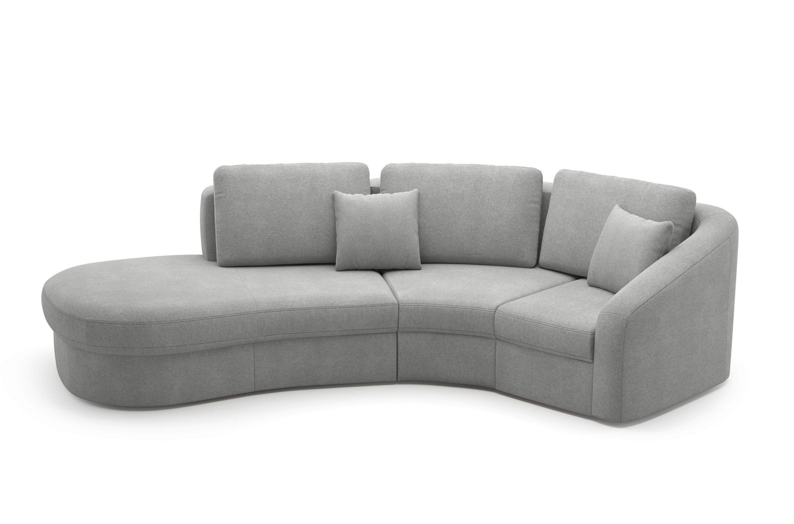 ECKSOFA in Mikrofaser Grau  - Schwarz/Grau, Modern, Kunststoff/Textil (230/266cm) - Sit & More