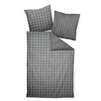 WENDEBETTWÄSCHE Giulietta Makosatin 155/220 cm  - Anthrazit/Weiß, KONVENTIONELL, Textil (155/220cm) - Janine