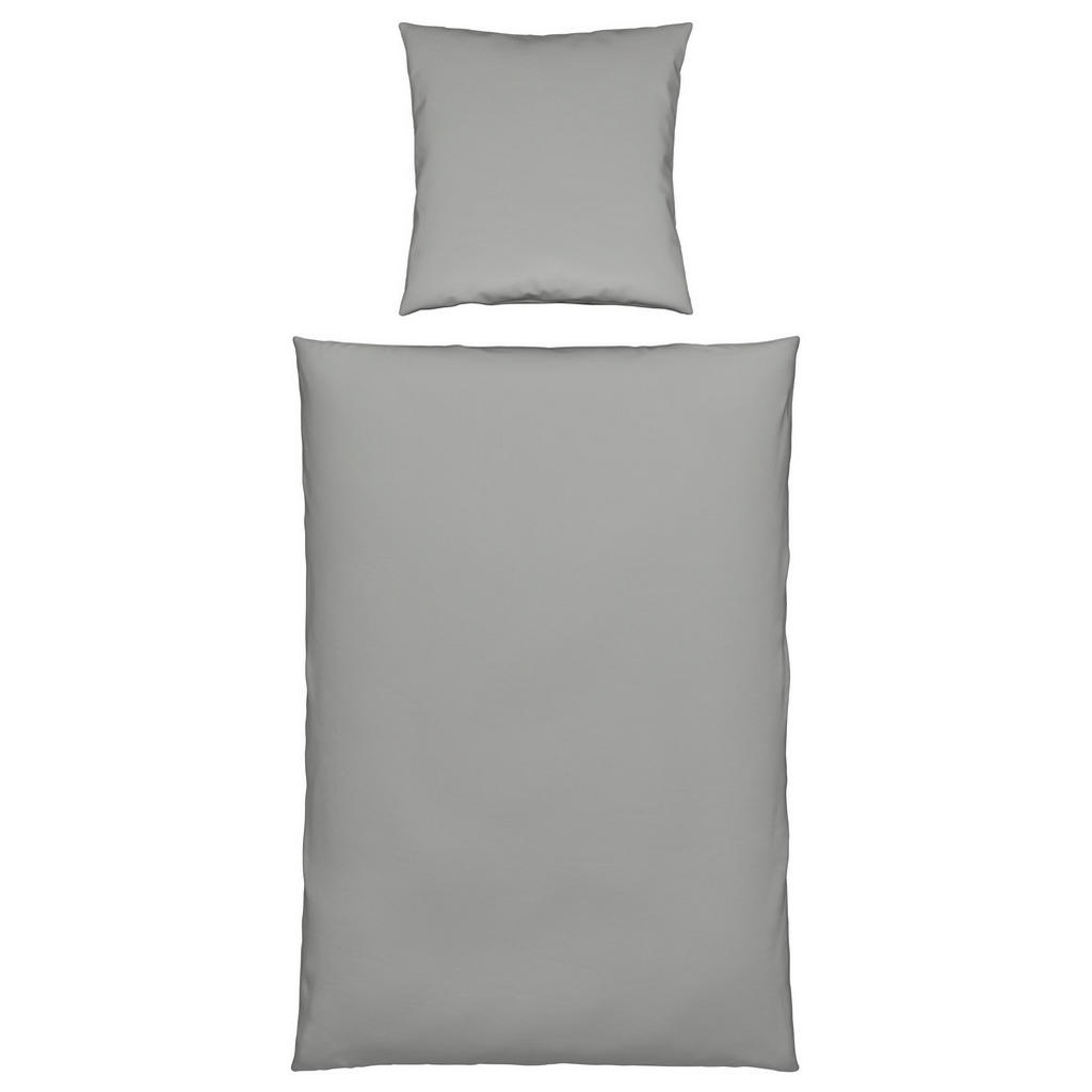 Thumbnail - Novel Bettwäsche, Silber, Textil, Uni, 135x200 cm, bügelfrei, pflegeleicht, hautfreundlich, Schlaftextilien, Bettwäsche,...
