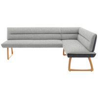 ECKBANK 237/162 cm  in Hellgrau, Dunkelgrau  - Eichefarben/Dunkelgrau, Design, Holz/Textil (237/162cm) - Koinor