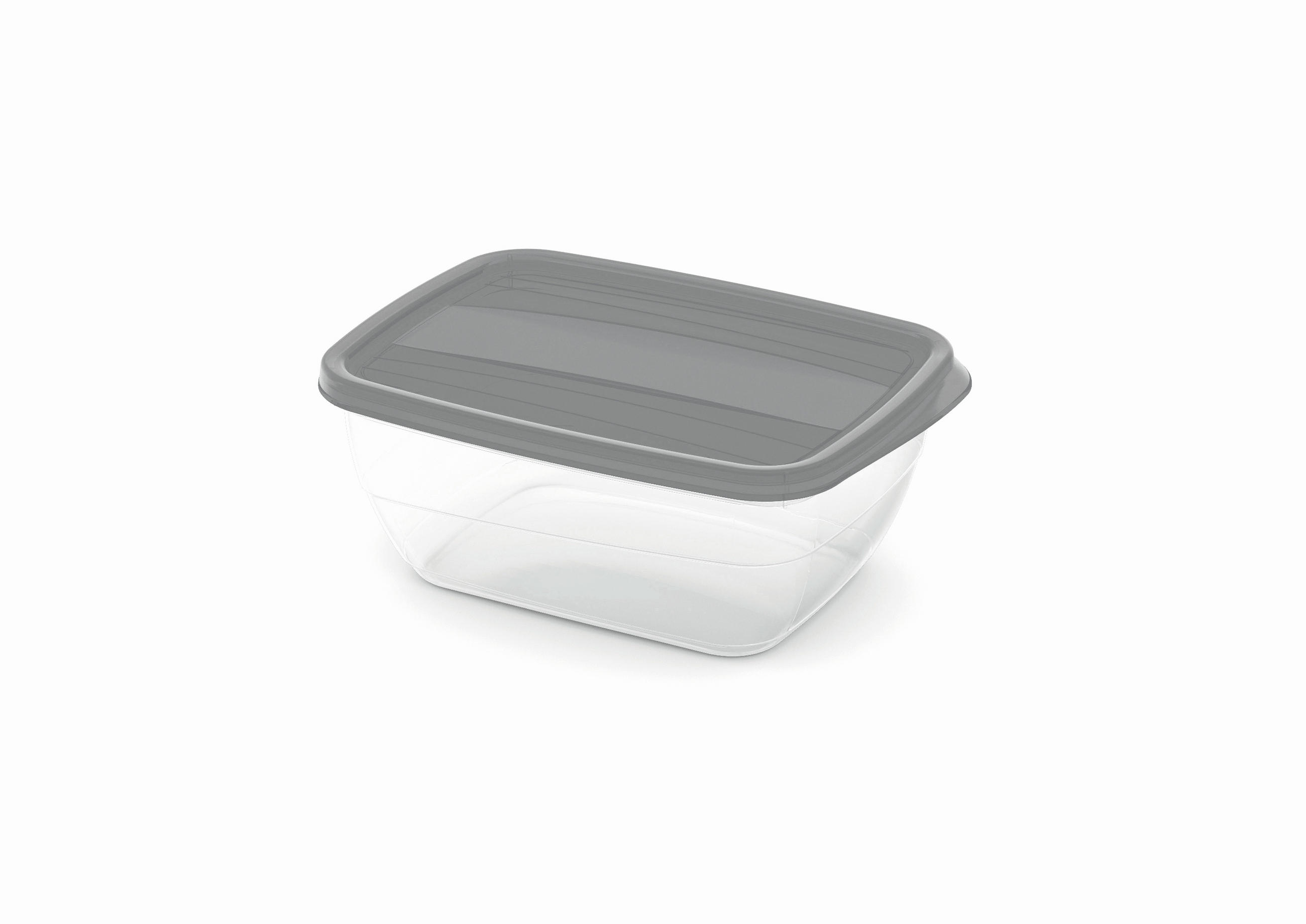 ÉTELTÁROLÓ DOBOZ   - áttetsző/kék, Basics, műanyag (14/8/20cm)