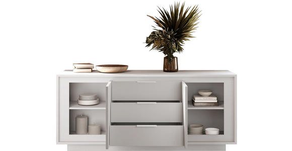 SIDEBOARD Weiß 180/80/50 cm - Weiß, MODERN, Holzwerkstoff (180/80/50cm) - Carryhome