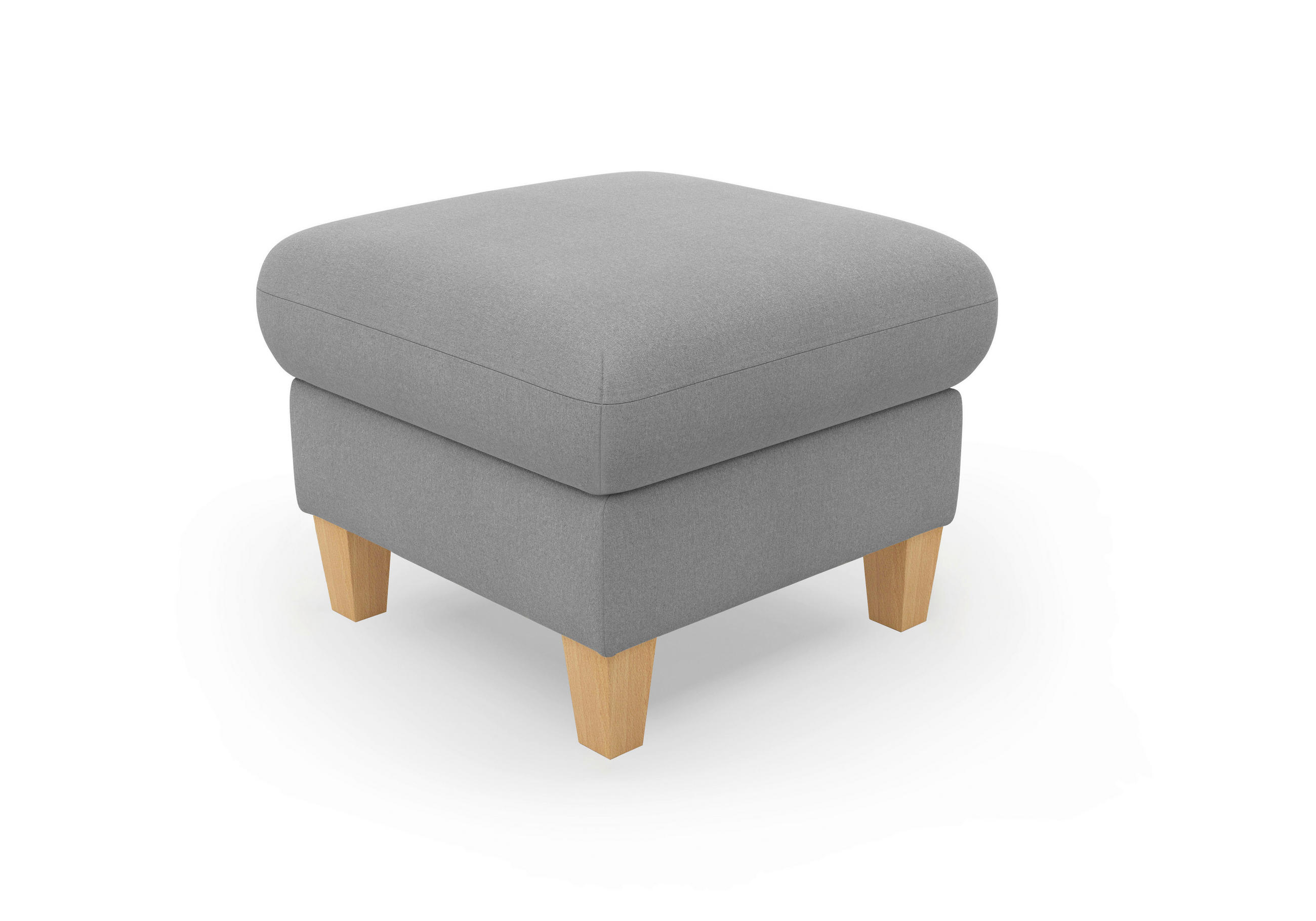 Thumbnail - Sit & More Hocker Rochelle E, Grau, Textil, Buche, massiv, quadratisch, 58x47x58 cm, Goldenes M, Oeko-Tex® Standard 100,...