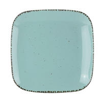 MĚLKÝ TALÍŘ porcelán keramika 27/27 cm - tyrkysová, Lifestyle, keramika (27/27cm) - Landscape