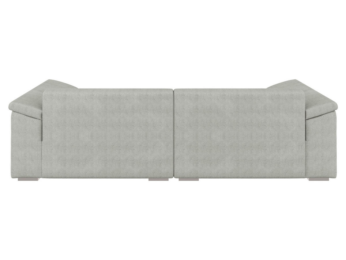 BIGSOFA TERMINI Velours, Webstoff Creme  - Beige/Creme, Design, Holz/Textil (260/98/123cm) - MID.YOU