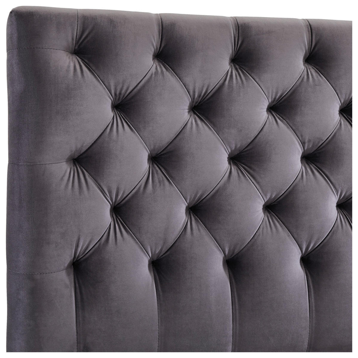ČALOUNĚNÁ POSTEL, 140/200 cm, šedá - šedá/černá, Konvenční, textil/plast (140/200cm) - Cantus