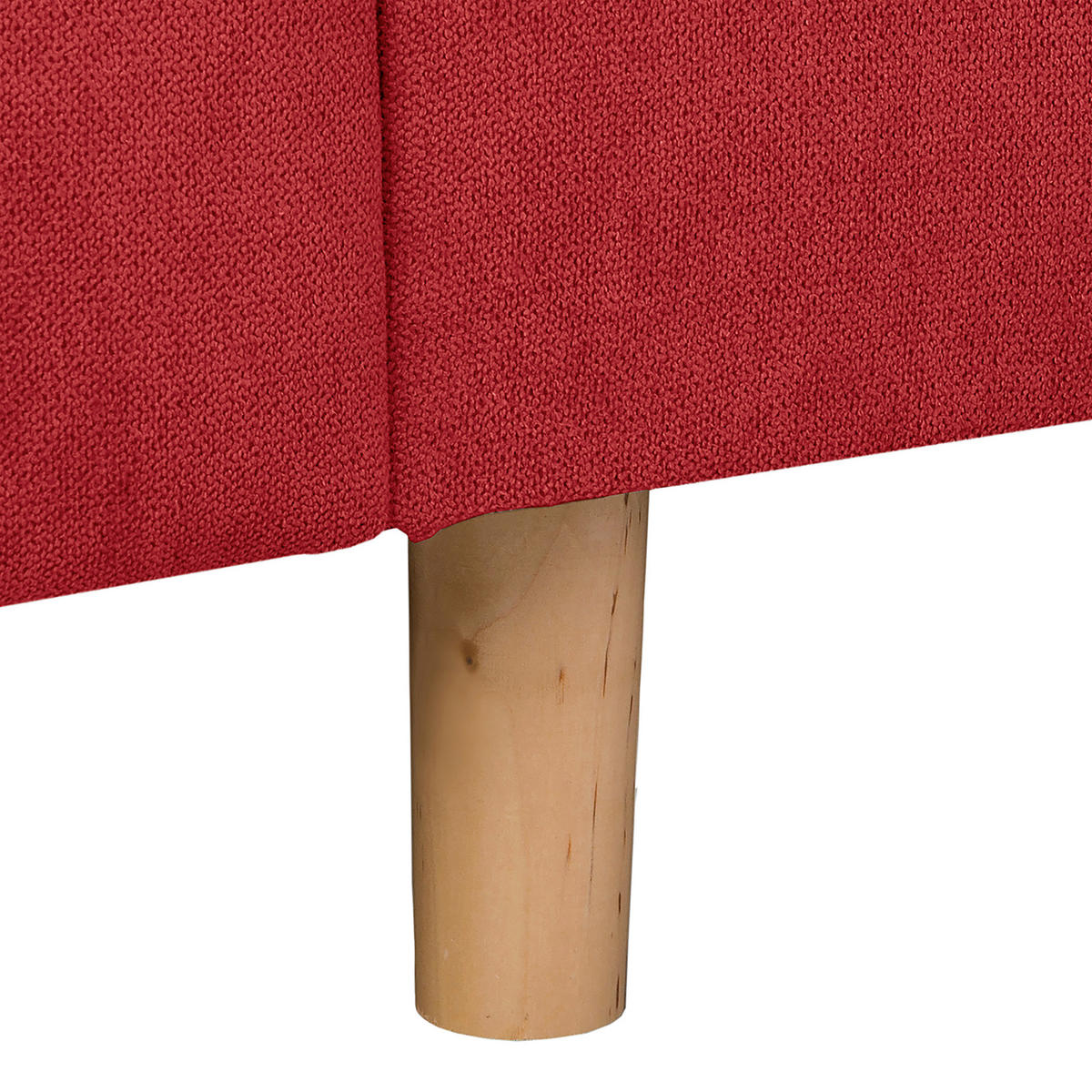 ECKSOFA Ariella in Mikrofaser Rot  231/161 cm  - Rot/Naturfarben, Design, Holz/Textil (231/161cm) - Livetastic