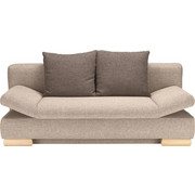 SCHLAFSOFA in Beige, Braun Textil - Beige/Braun, LIFESTYLE, Holz/Textil (195/75/90/145cm) - Novel