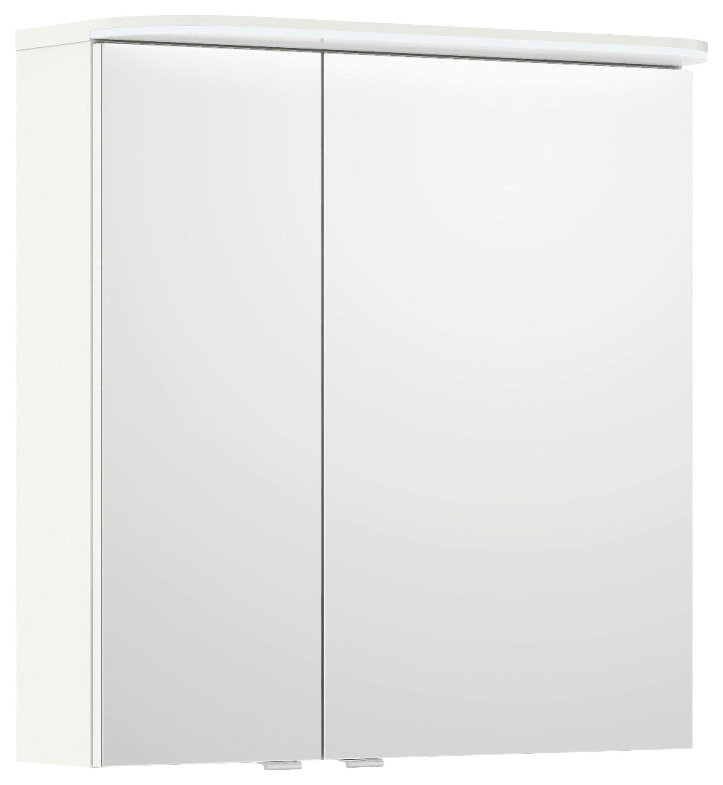 SPIEGELSCHRANK 70/72,3/17 cm  - Chromfarben/Weiß, KONVENTIONELL, Glas/Holzwerkstoff (70/72,3/17cm) - Pelipal