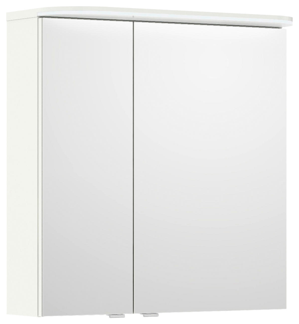 SPIEGELSCHRANK 70/72,3/17 cm  - Chromfarben/Weiß, KONVENTIONELL, Glas/Holzwerkstoff (70/72,3/17cm) - Pelipal