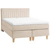 BOXSPRINGBETT 140/200 cm  in Beige  - Beige/Buchefarben, Basics, Holz/Textil (140/200cm) - Boxxx