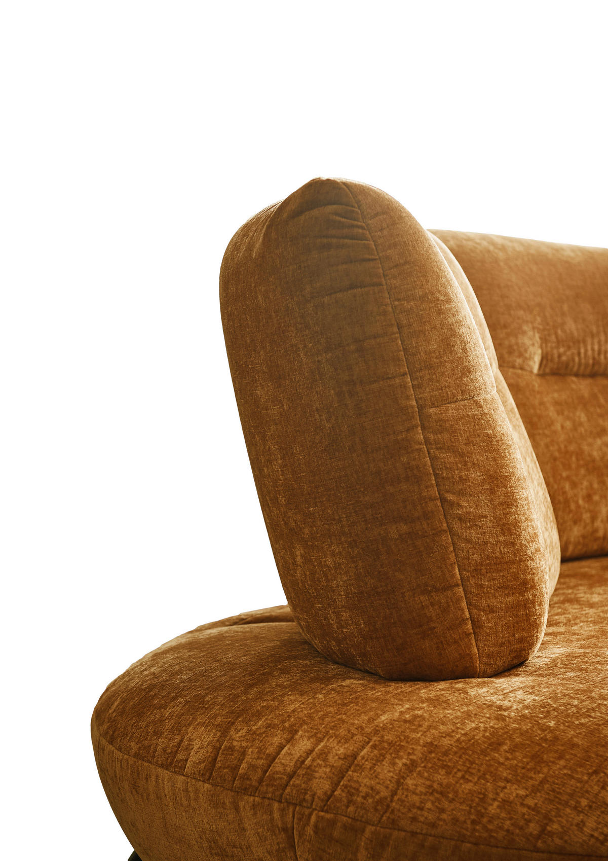 BIGSOFA Flachgewebe Senfgelb  - Senfgelb/Schwarz, Design, Textil/Metall (456/93/138cm) - Moderano