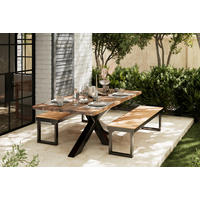 ZÁHRADNÝ STÔL, drevo, 200/100/76 cm - čierna/farba akácie, Modern, drevo (200/100/76cm) - Ambia Garden
