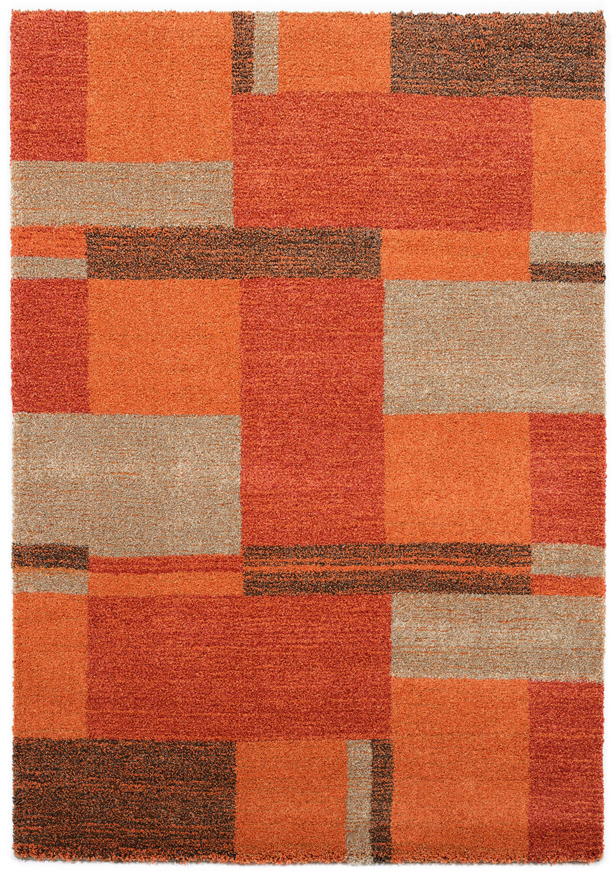 WEBTEPPICH 200/250 cm Palazzo Bloc Terracotta  - Terracotta, Design, Textil (200/250cm) - Novel