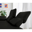 RÉCAMIERE in Echtleder Schwarz  - Chromfarben/Schwarz, Design, Leder/Metall (209/85-109/95-16cm) - Dieter Knoll