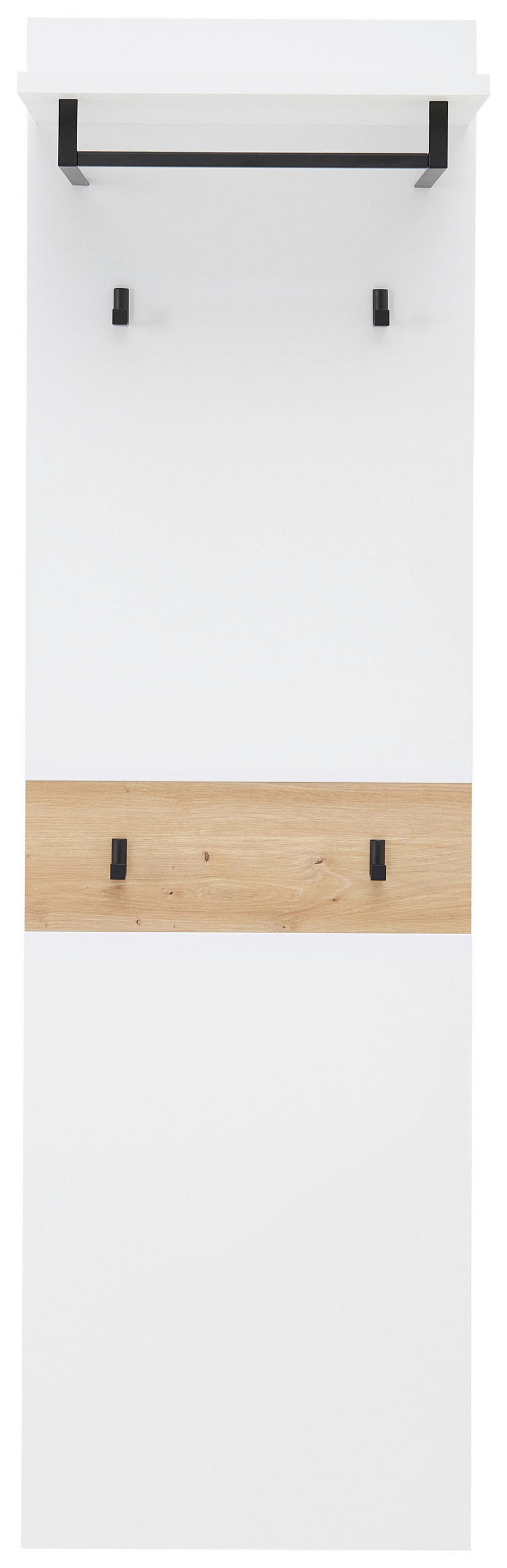 Voleo Garderobenpaneel Memphis Weiß, Eiche Artisan 50x170x30 cm
