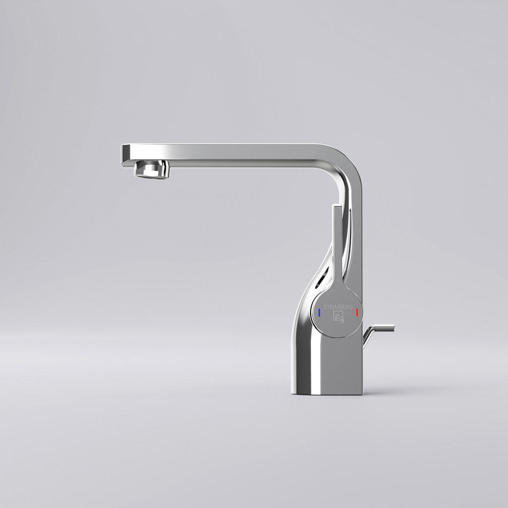 Thumbnail - Waschtischarmatur Serie 230, Chrom, Metall, 5.8x16.3x15.8 cm, Made in Germany, flexible Anschlussschläuche, Keramikkartu...