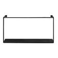 WANDREGAL 60/30/12 cm  - Schwarz, Trend, Metall (60/30/12cm) - Landscape