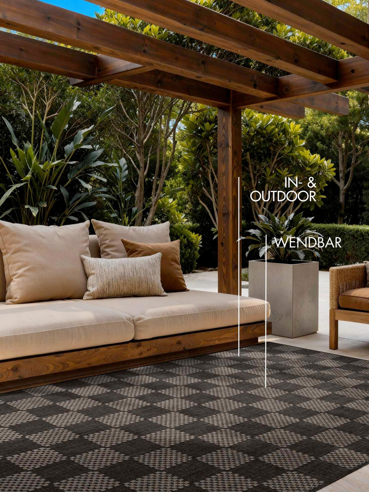 FLACHWEBETEPPICH 120/170 cm Haringey Schwarz, Weiß rechteckig  - Schwarz/Weiß, Basics, Kunststoff (120/170cm)