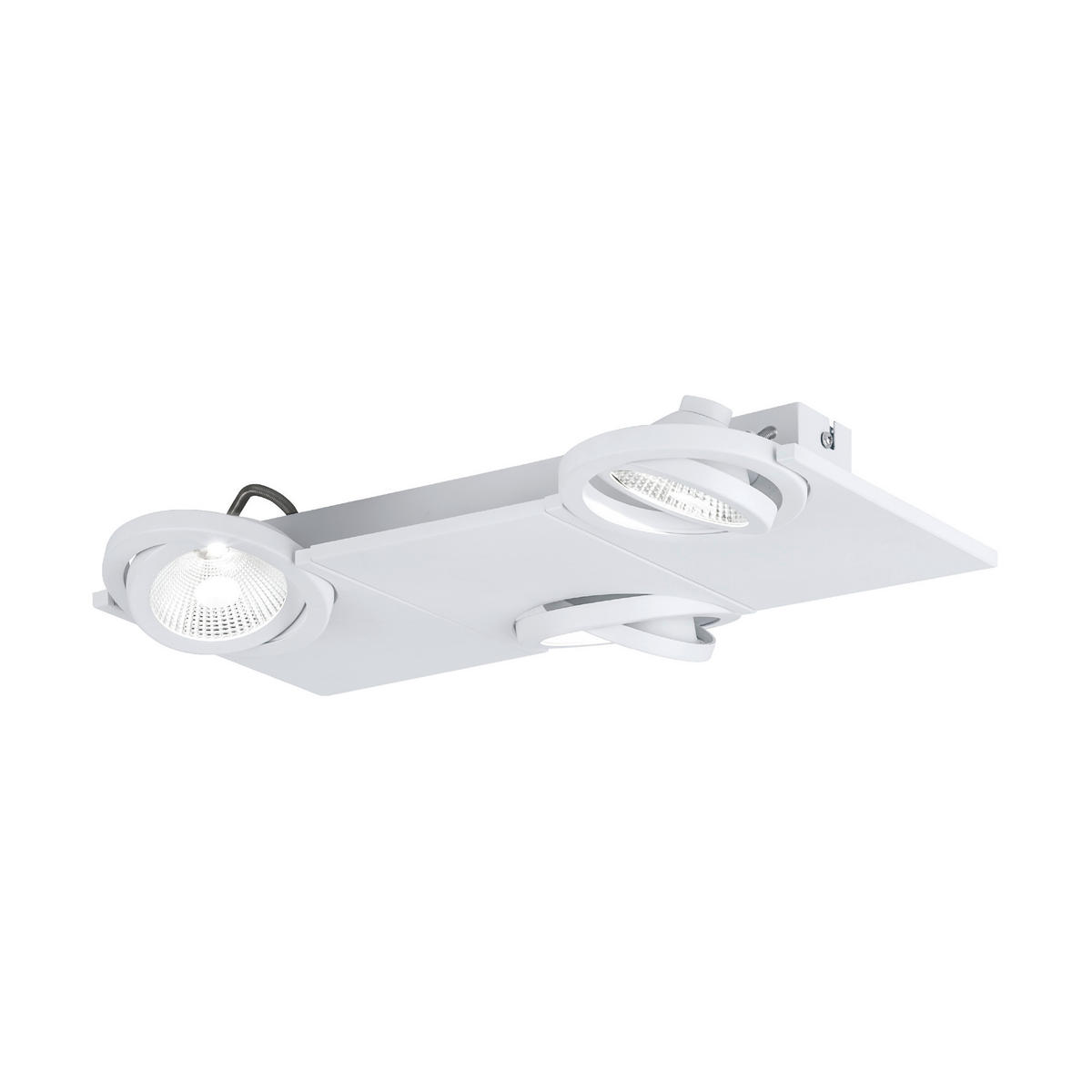 DECKENLEUCHTE Brea 42/29/6 cm   - Weiß, Design, Glas/Metall (42/29/6cm) - Eglo