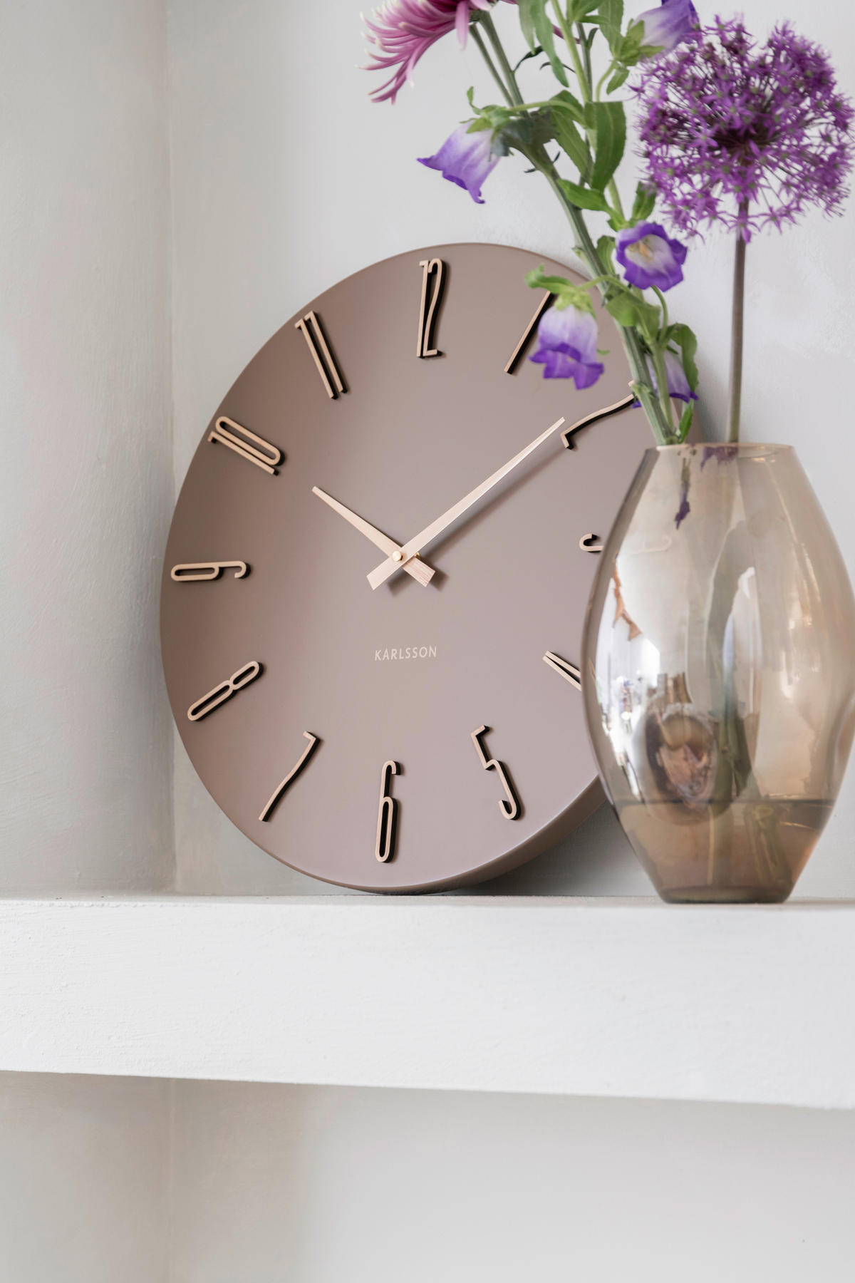 WANDUHR Esmerado Mokka  - Mokka, Basics, Metall (40cm) - Karlsson