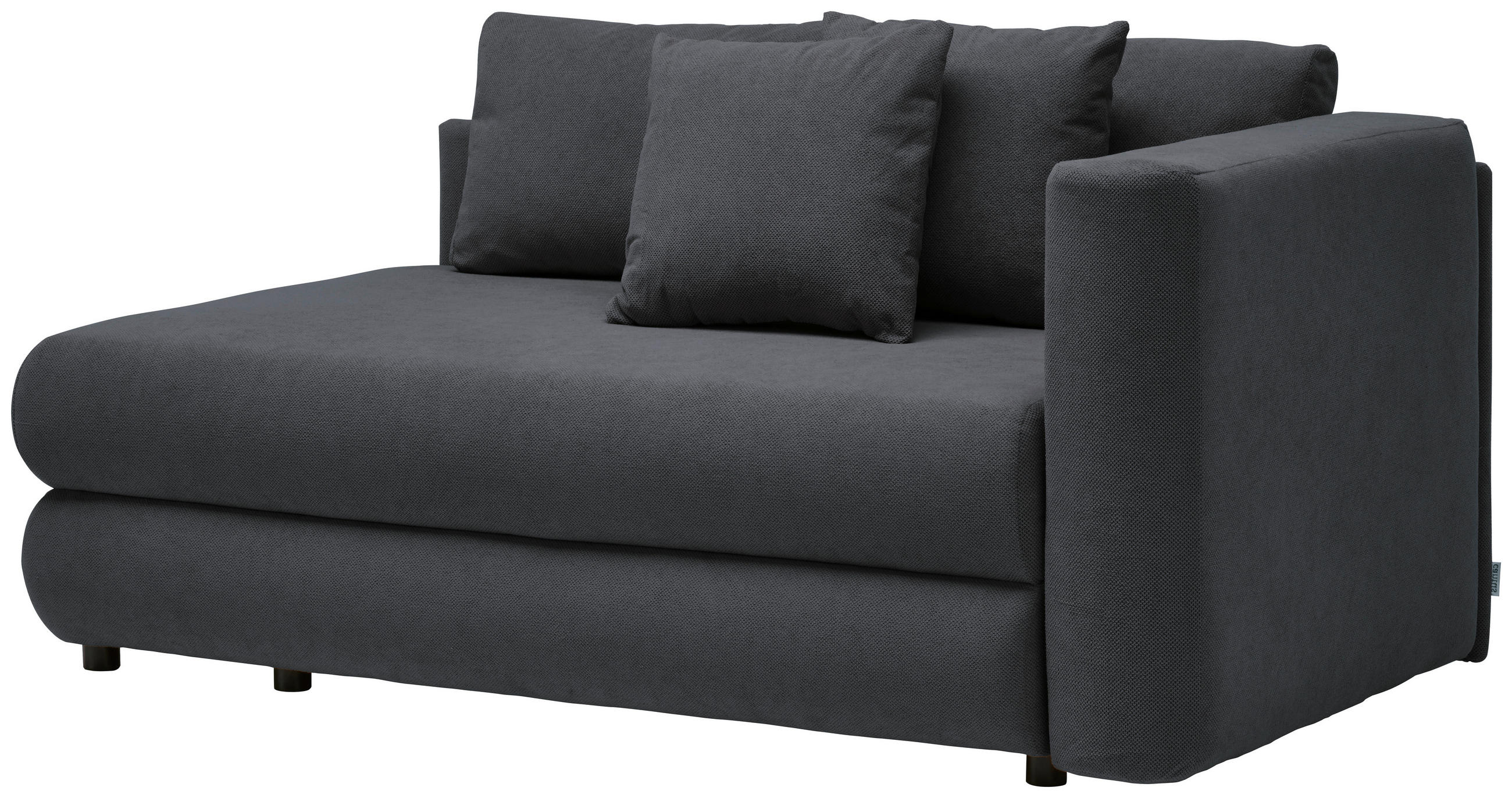 Thumbnail - Cantus Récamiere, Anthrazit, Textil, Füllung: Schaumstoff, 171x71-88x93 cm, Stoffauswahl, Liegefunktion, seitenverkehrt ...