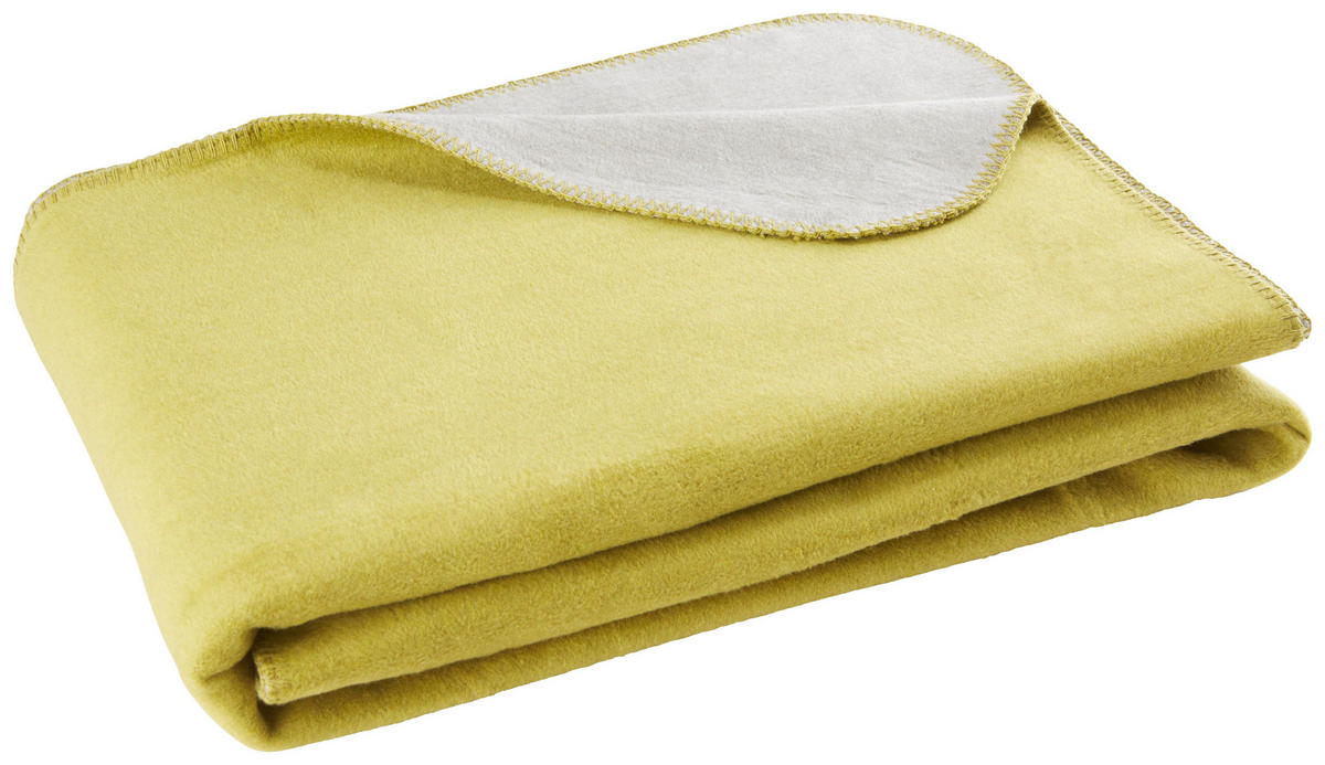 Pătură Pentru Canapea 150/200 cm  - verde/gri, Basics, textil (150/200cm) - Novel