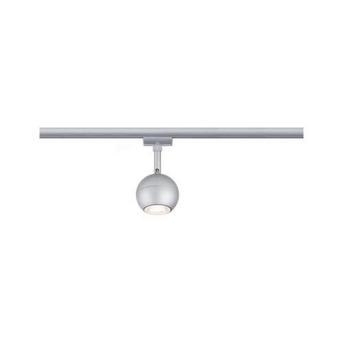 SCHIENENSYSTEM-STRAHLER - Chromfarben/Opal, Design, Metall (8,0/15,9cm) - Paulmann