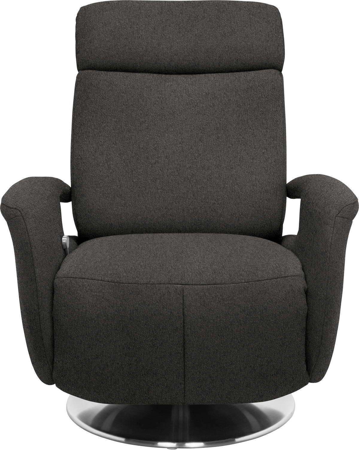 RELAXSESSEL Chenille, Flachgewebe    - Edelstahlfarben/Dunkelgrau, KONVENTIONELL, Textil/Metall (84/109/88cm) - Livetastic