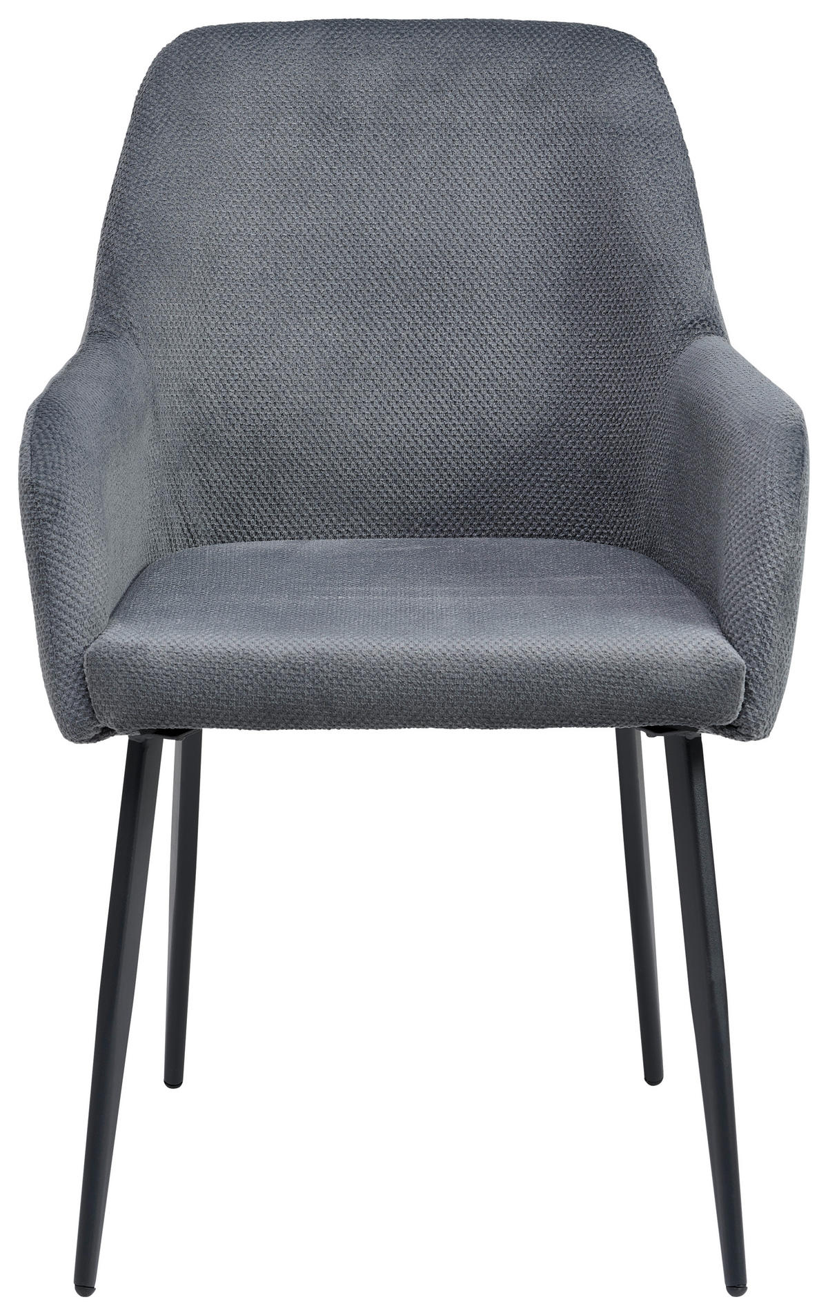 ARMLEHNSTUHL  in Eisen Webstoff  - Schwarz/Grau, LIFESTYLE, Textil/Metall (56/87/60cm) - MID.YOU