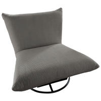 RELAXSESSEL Cord    - Schwarz/Grau, Design, Textil/Metall (100/78/96cm) - Livetastic