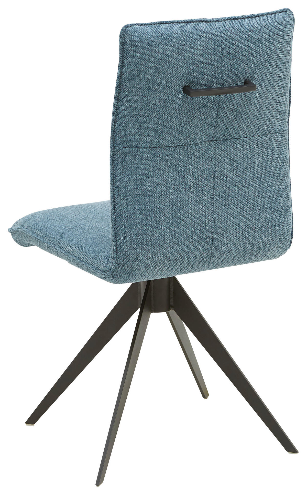 STUHL  in Stahl Flachgewebe Metall, Textil  - Blau/Schwarz, Design, Textil/Metall (46/91/62cm) - Dieter Knoll