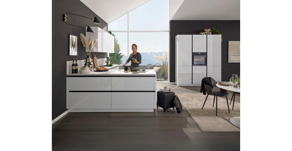 EINBAUKÜCHE   - Weiß, Design, Holzwerkstoff - Novel
